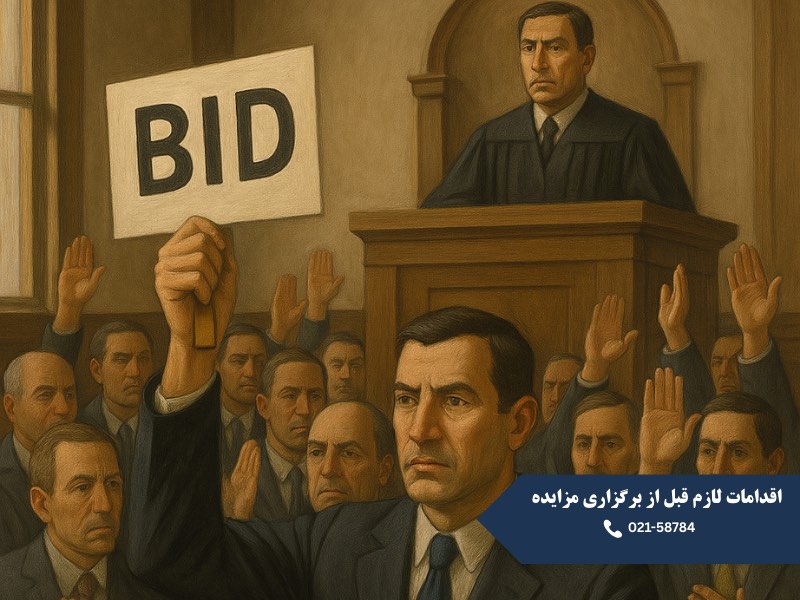 اقدامات لازم قبل از برگزاری مزایده