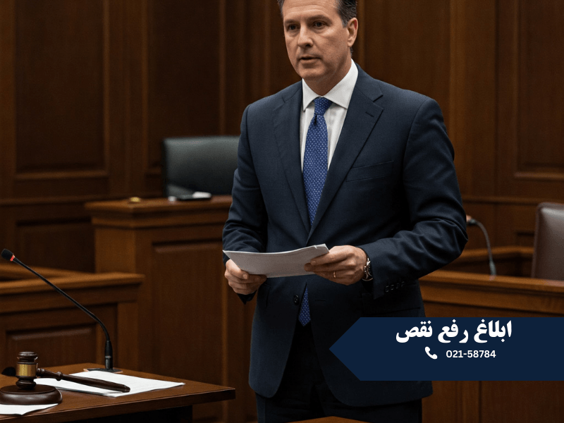 ابلاغ رفع نقص
